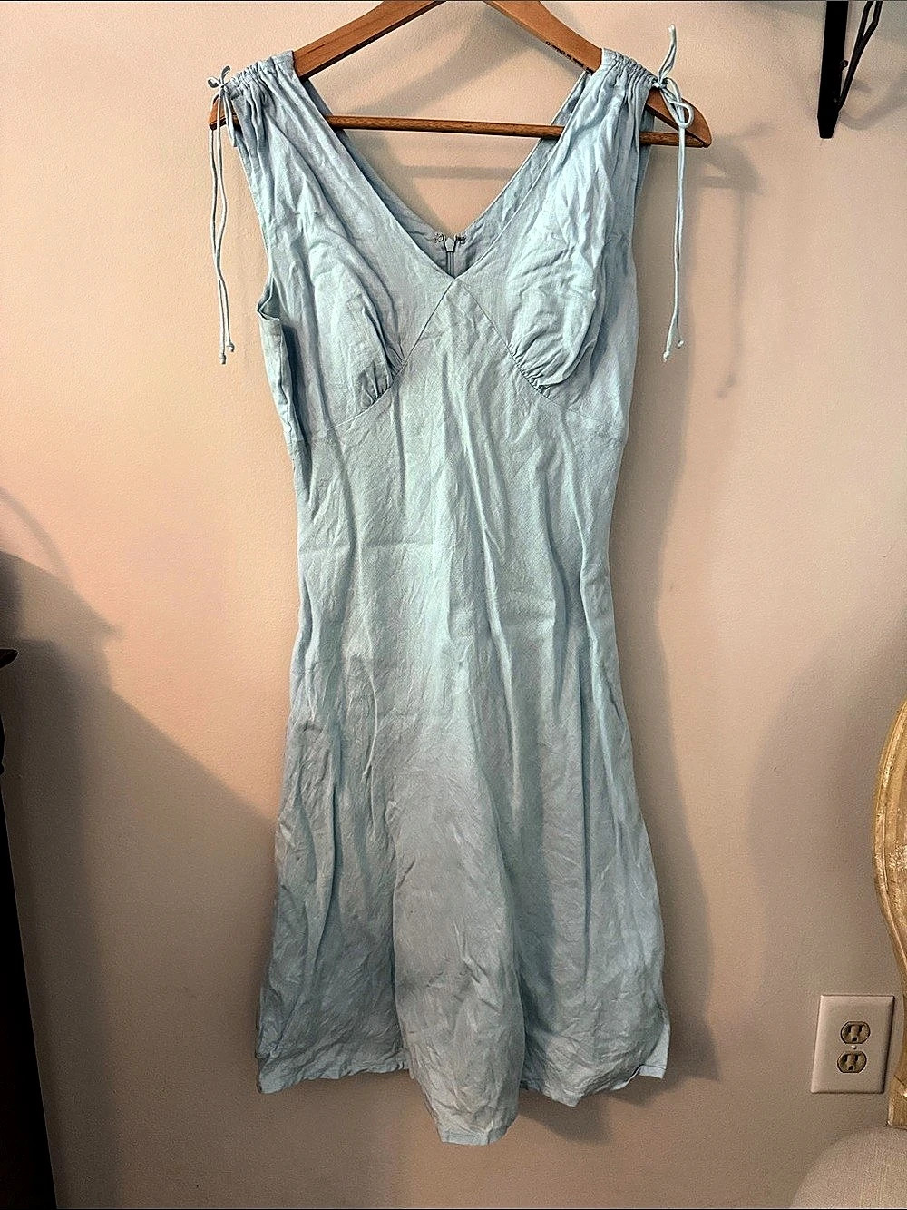 Gap Linen Midi Dress in Blue Size 6